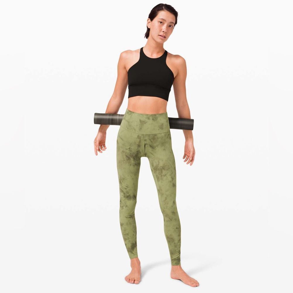EUC Lululemon Align Pant 28" *Diamond Dye in Vista Green Medium Olive